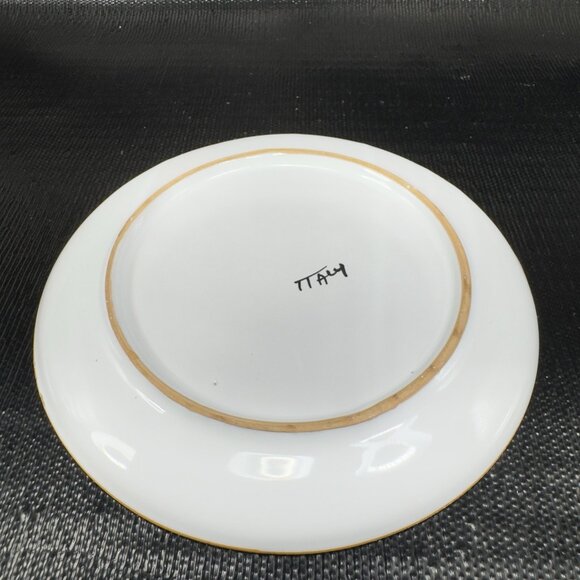 Italian Pottery Oversized Teacup And Saucer Set Hand Painted Yellow Flowers VTG - Picture 10 of 15